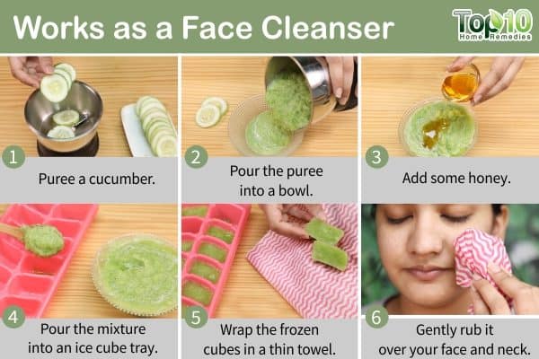 ice cubes as face cleanser