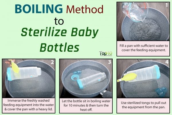 boiling to sterilize baby bottles